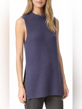 Aritzia Wilfred Sz XS Palmier Lavender Sleeveless Longline Sweater Vest